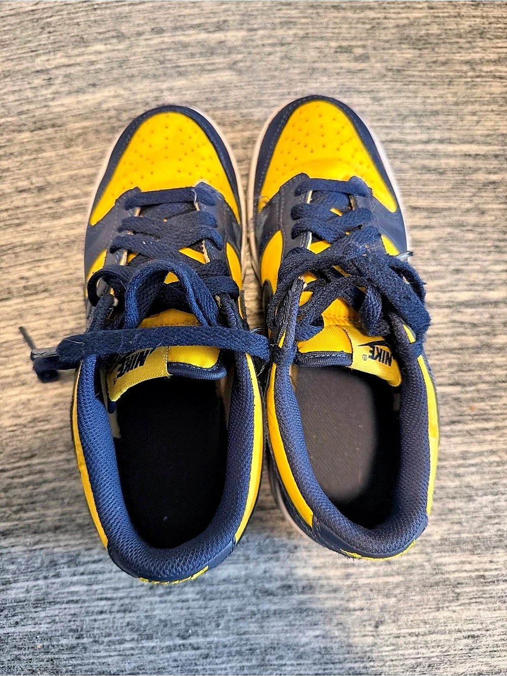 Nike Dunk Low GS "Michigan" Yellow & Black US 7Y
